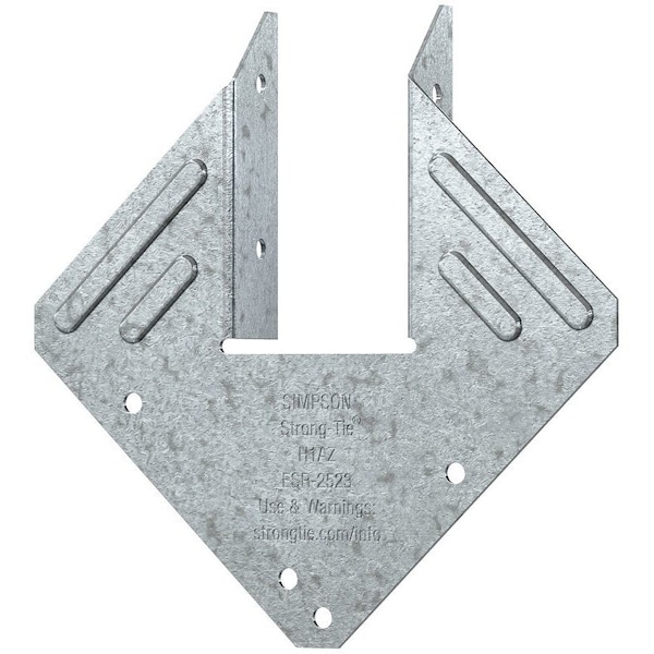 Simpson Strong-Tie Hurricane Tie, 0.923 in L, 5.28 in W, Steel, Galvanized, Fastening Method: Nail H1AZ - main