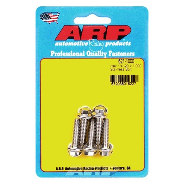Whole-In-One 621-1000 0.25-20 x 1 in. Stainless Steel 6 Point Bolt Kit - Set of 5 WH3624612 - main