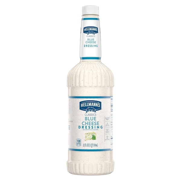 Hellmanns Classics Blue Cheese Salad Dressing Salad Bar Bottle, 32 Fluid Ounce 84120314 - main