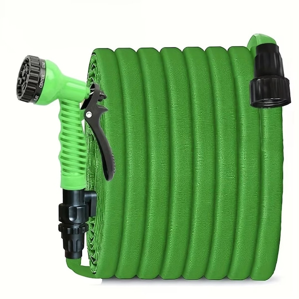 Wrightmaster 3/4 in. x 100 ft. Standard Garden Hose with Multi-Function Nozzle, 7 Spray Mode, Non-Slip Handle ZR-HYSG100FTG - main