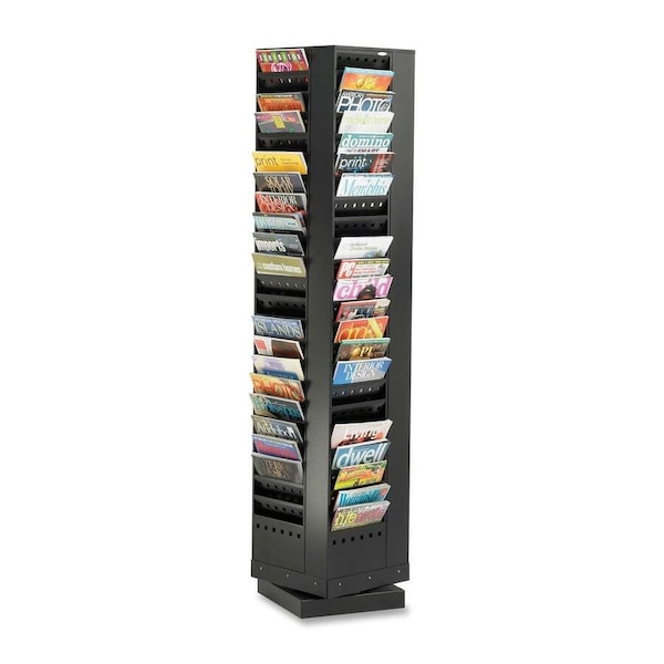 Safco Magazine Rack, 92-Pocket, Black 4325BL - main