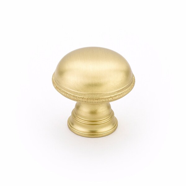 Schaub 1-1/4in Atherton Cabinet Knob Satin Brass Finish 572-SB - main