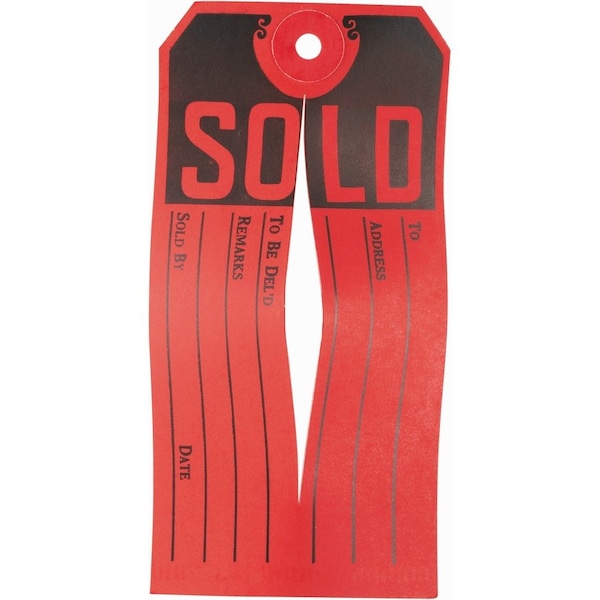 Avery Dennison Avery, Sold Tags, Paper, 4 3/4 X 2 3/8, 500PK 15161 - main