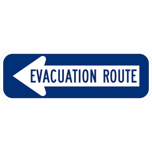 Lyle < Evacuation Route, 18x6, Non-Reflective, White G-11443-NA_18x6 - main
