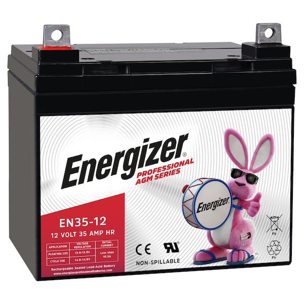 Energizer EN35-12, 12 Volt 35 Amp Hr, Long Lasting Sealed Lead Acid AGM Rechargeable Battery EN4098466 - main