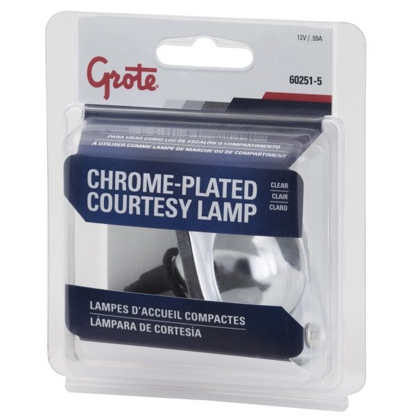 Grote Courtesy Light 314 Wide Housing x 114 Base Chrome Housing Hardwired Single 60251-5 - main