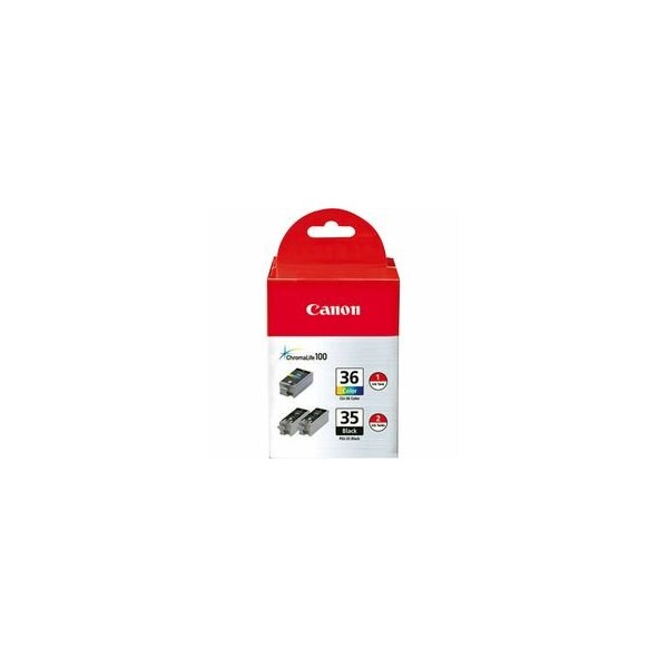 Canon Original Inkjet Ink Cartridge - Assorted, Cyan, Magenta, Yellow - Inkjet - Assorted, 3PK PGI-35CLI-36 - main