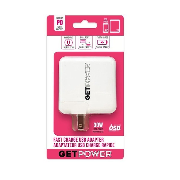 Boss Tech Products DUAL USB AC ADAPTER WHT GP-AC2USB-PD - main