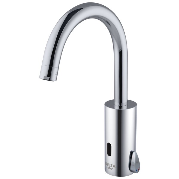 Delta Commercial Demd Wallmount Electronic Gooseneck Faucet Hw Smooth End W/ Mixer In Chrome DEMD-211-15LF - main