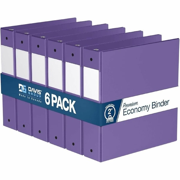 Davis Group Premium Economy, Round Ring, Binder, (Purple, 2"), PK6 2313-69-06 - main