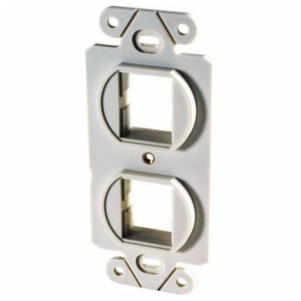 Ortronics 2-PORT FLUSH MOUNT UNLOADED, 106-TYPE TRACJACK, FOG WHITE 40800017 - main