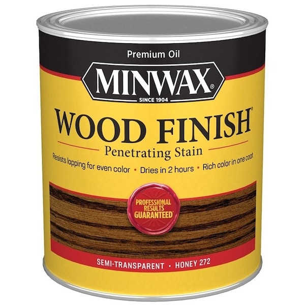 Minwax Wood Stain, Honey, Liquid, 1 qt, Can 700494444 - main