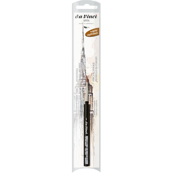 Da Vinci COSMOTOP-SPIN Pocket Travel Brush, Synthetic, Watercolor, Round, Series 1573, Size 1 VA-1573_1 - main