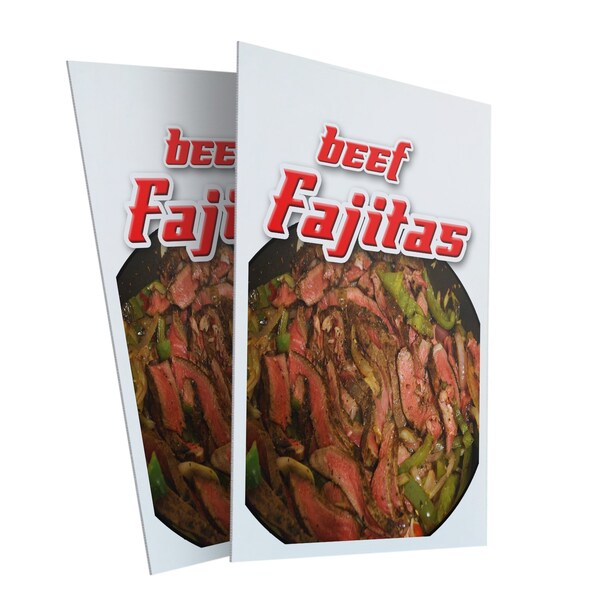 Signmission Beef Fajitas, Plastic Signs Only 24 Inch x 36 Inch, Corrugated Plastic, 2PK CSB-2436-2PACK-Beef Fajitas - main