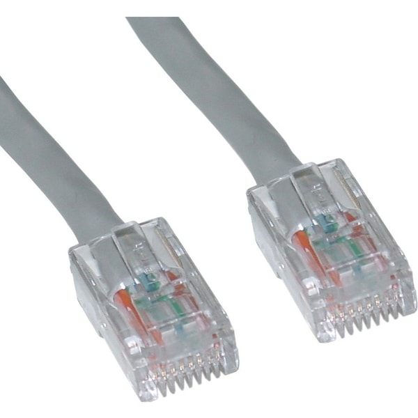 Cable Wholesale Cat5e Gray Copper Ethernet Patch Cable, Bootless, POE Compliant, 100 foot 10X6-121HD - main