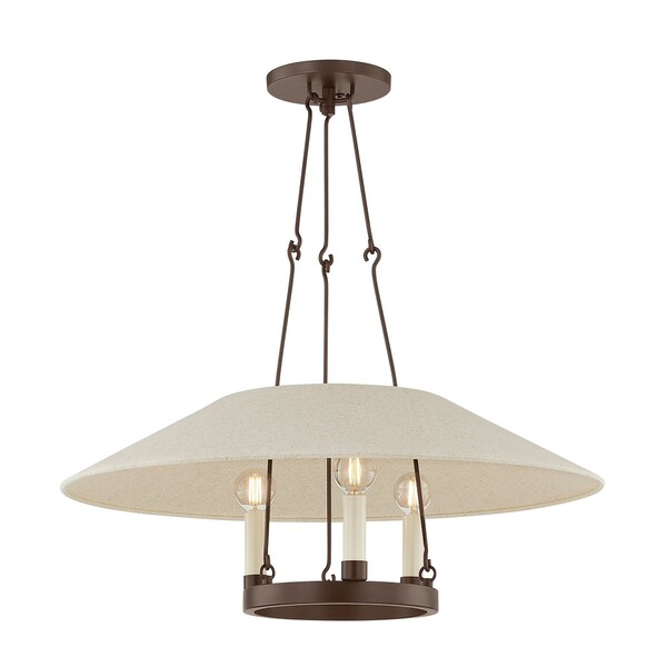 Troy Lighting Lauren Liess X Archive 3 Light Chandelier 25 In. Bronze F1625-BRZ - main
