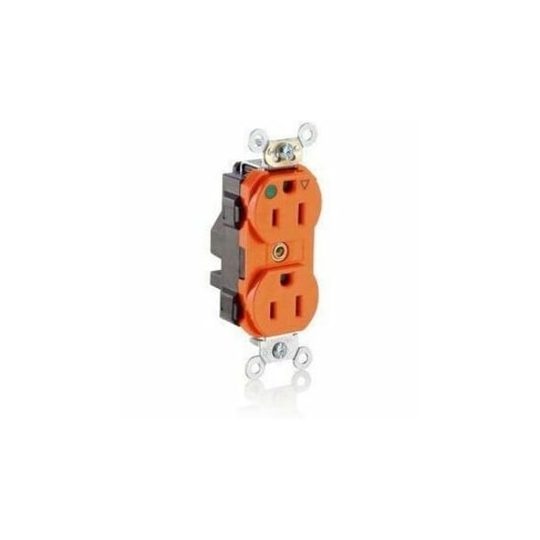 Leviton Straight Blade Receptacle, 5-15R, 15 A, 125V AC, Isolated Ground MT820-IG - main