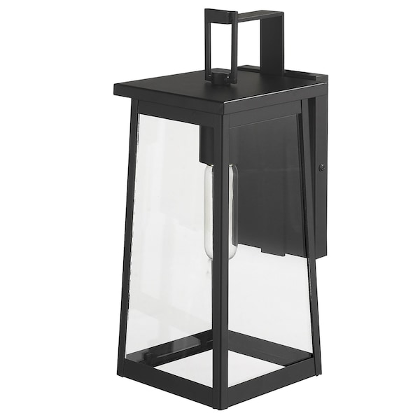 Homeroots Black Contempo Elongated Outdoor Wall Light 398454 - main