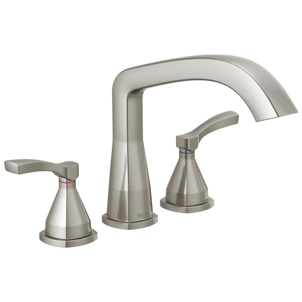 Delta Stryke Three Hole Roman Tub Trim, 11in, Lumicoat Stainless T2776-SS-PR - main