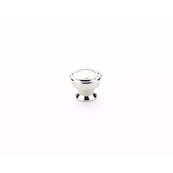 Schaub 1-1/4in Menlo Park Round Cabinet Knob Polished Nickel Finish 533-PN - main