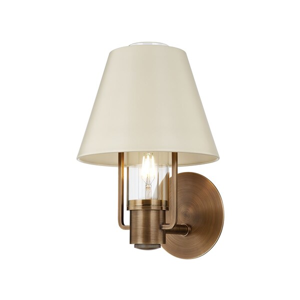 Troy Lighting Lauren Liess X Kindle 1 Light Wall Sconce 8.75 In. Patina Brass B1613-PBR/SSD - main