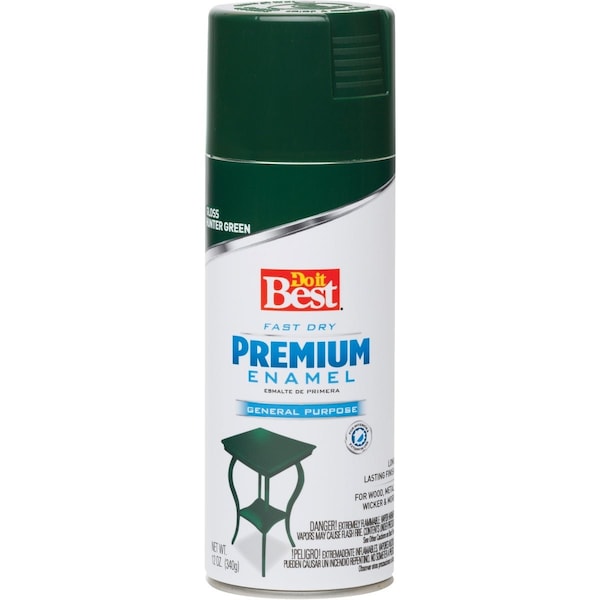 Do It Best Premium Enamel 12 Oz. Gloss Spray Paint Hunter Green 203467D - main