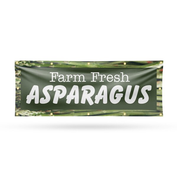 Signmission Farm Fresh Asparagus, 48 Inch x 120 Inch, Vinyl Banner B-120-30574 - main
