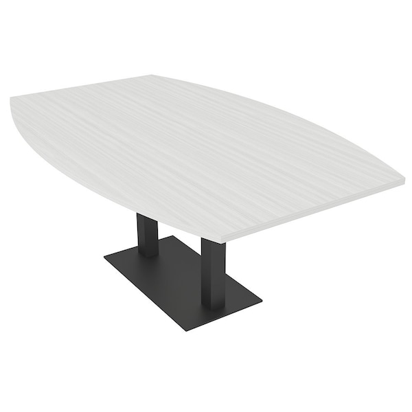 Skutchi Designs Boat Conference Table With Power, 48 in W, 84 in L, White HAR-BOT-48x84-DOU.BK-WA7976-NA - main