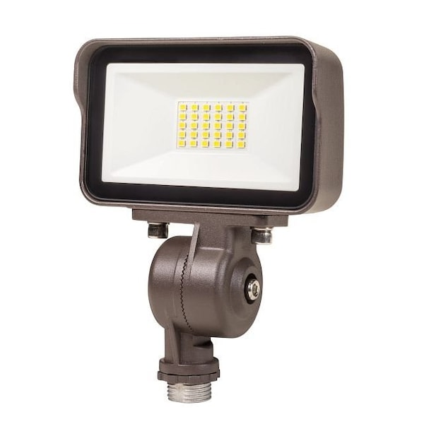 Keystone 15W 5000K Contractor Prime LED Floodlight. Rectangular Series 3. 120/277V Input. Standard Bronze Hou KT-FLED15-R3A-KM-850 - main