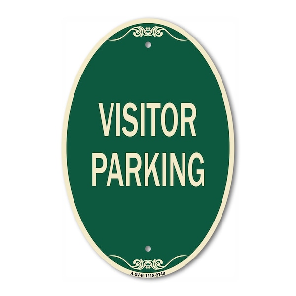 Signmission Visitor Parking, 12 Inch X 18 Inch Designer, Heavy Gauge Aluminum A-OV-G-1218-9740 - main
