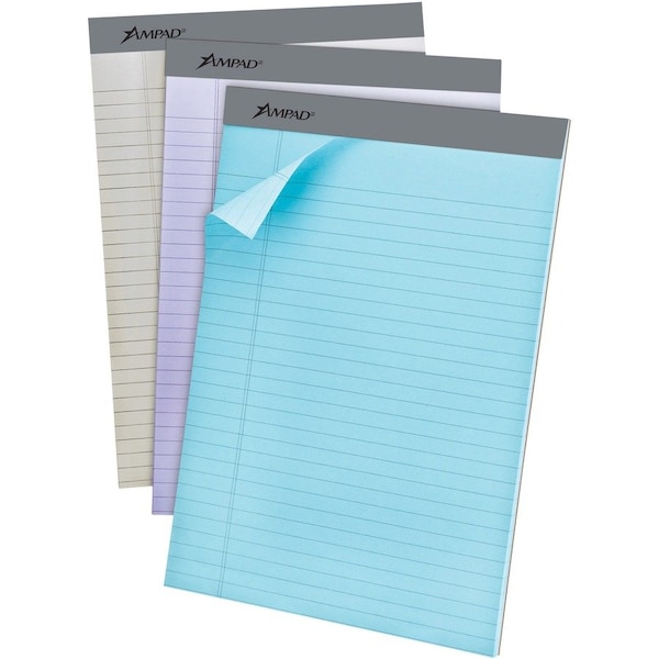 Ampad PAD, LEGAL, PASTEL, 8.5X11, 3PK 20602R - main