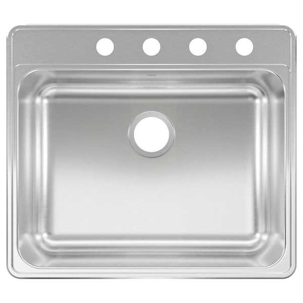 Kindred KINDRED CSLA2522-8-4-CBN Kitchen Sink, 23 in W Bowl, 8 in D Bowl, Stainless Steel CSLA2522-8-4CBN - main