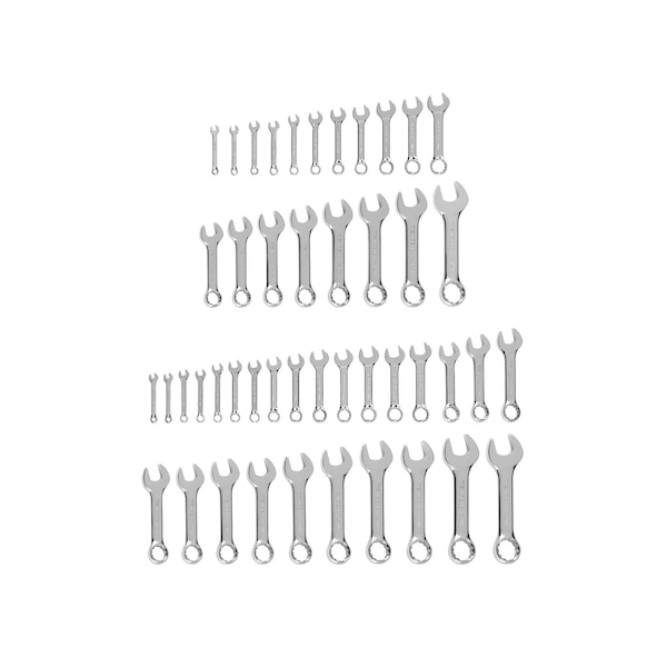 Tekton Stubby Combination Wrench Set, 46-Piece (1/4 - 1-1/4 in., 6 - 32 mm) WCB90415 - main