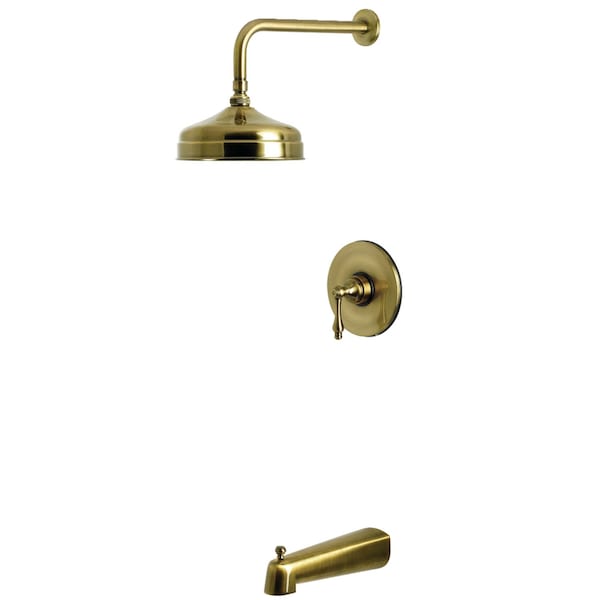 Kingston Brass Single-Handle Pressure Balanced Tub and Shower Faucet, Antique Brass KB6333AL - main