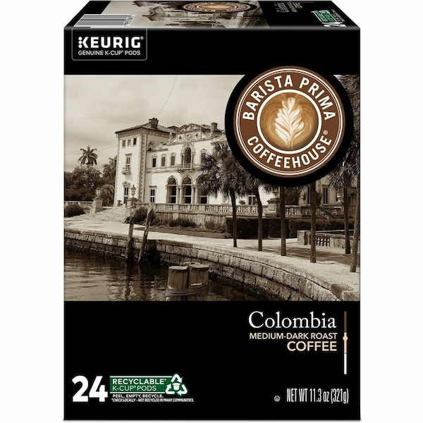 Barista Prima Coffeehouse K-Cup, Pod Colombia Coffee, Keurig Single Serve K-Cup Pods, 24 Count - Compatible with Keurig, 24PK 5000330094 - main