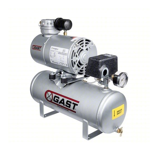 Gast Electric Air Compressor, Tank Mounted 2LAF-46T-M200EX - main