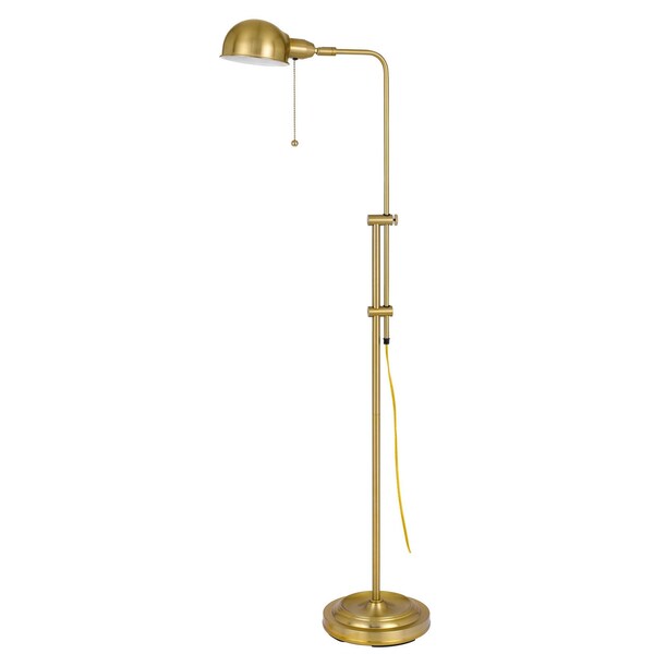 Homeroots 58" Brass Adjustable Floor Lamp With Bronze Dome Shade 526253 - main