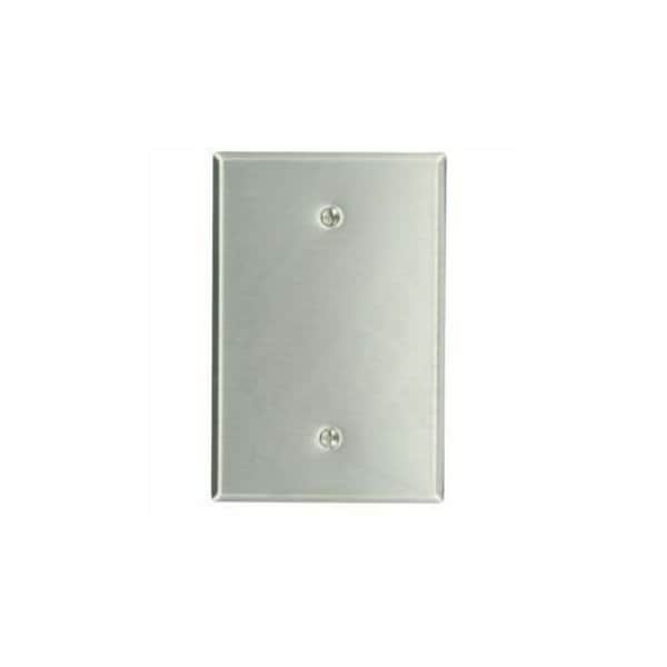 Leviton Wall Plate, Blank, Stainless Steel 84114 - main
