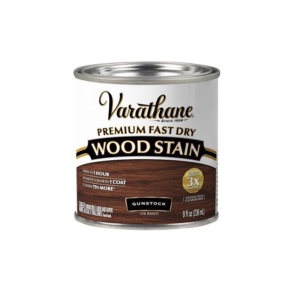 Varathane Premium Fast Dry Wood Stain, Gunstock, 1/2 Pt 262026 - main