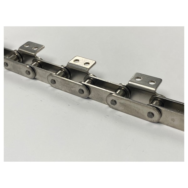 Hkk Chain HKK Double Pitch Riv Standard Conveyor w/A-2 Att Every 2nd P on Pin Link, 1.25P, .4 Dia x 3/8 W DC050RA2E2P - main