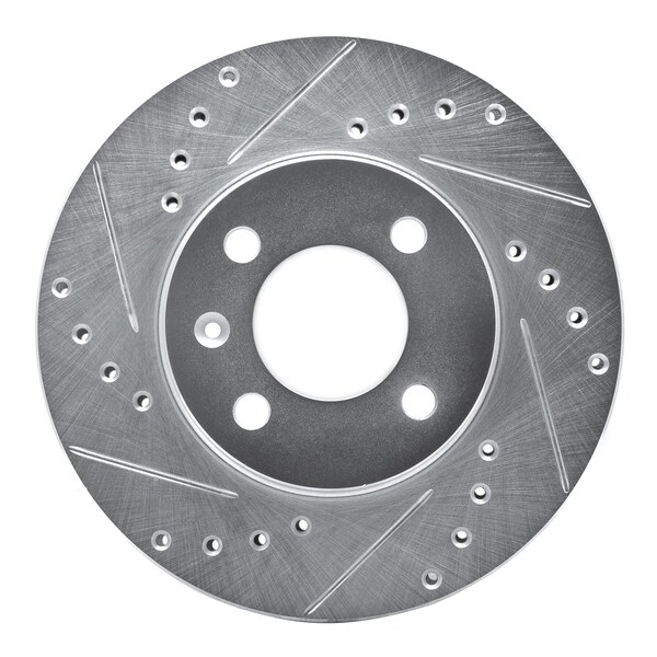 Dynamic Friction Co DFC Brake Rotor - Drilled and Slotted - Silver 631-74006L - main