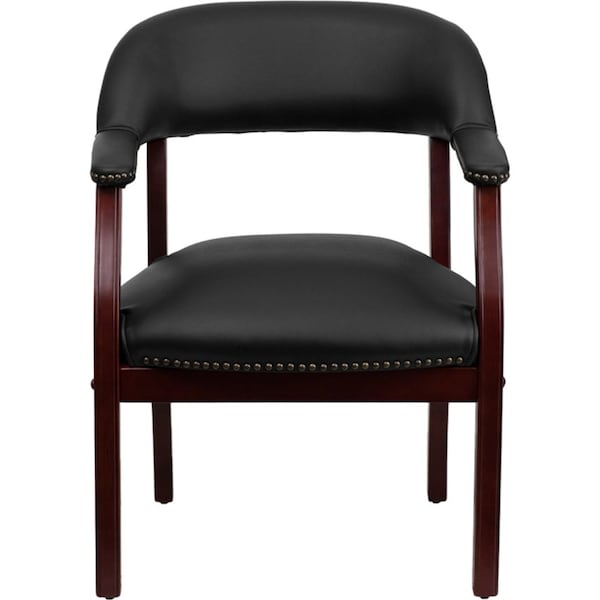 Flash Furniture Traditional Luxurious Conference Chair, Black Back, 24 in W 27" L 31-1/2" H, Upholstered Straight B-Z105-BLACK-GG - main