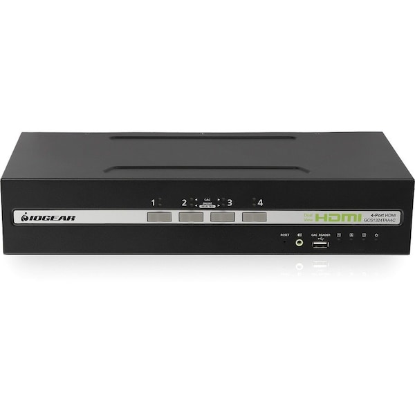 Iogear 4-Port Dual View HDMI Secure KVM with Audio and CAC Protection Profile v4.0 GCS1324TAA4C - main