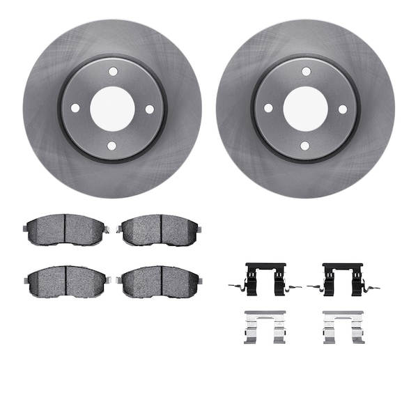 Dynamic Friction Co DFC Rotors with EURO 5000 Ceramic Brake Pads includes Hardware 6612-67019 - main