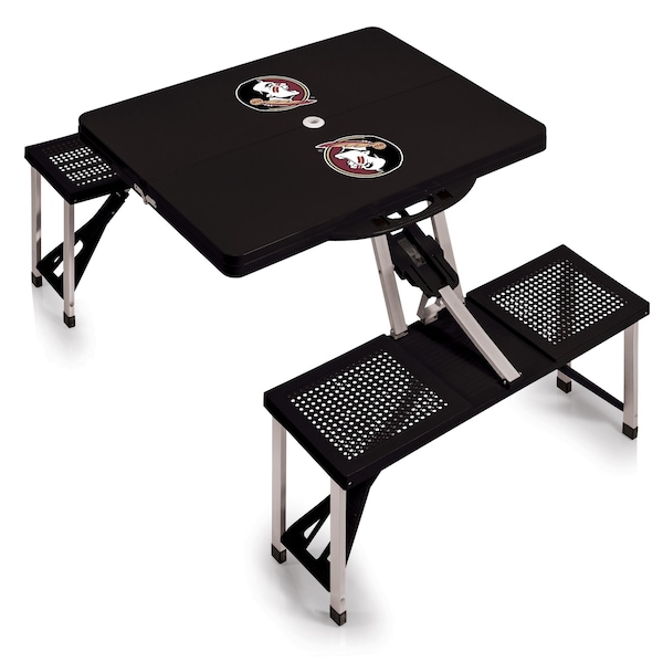 Picnic Time Family Of Brands Florida State Seminoles - Picnic Table Portable Folding Table, Black 811-00-175-174-0 - main