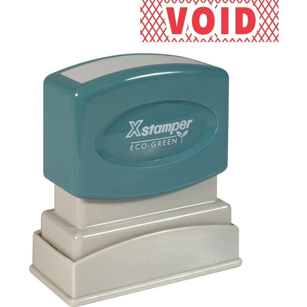 Xstamper PreInked VOID One Color Title Stamp, Red XST1825 - main