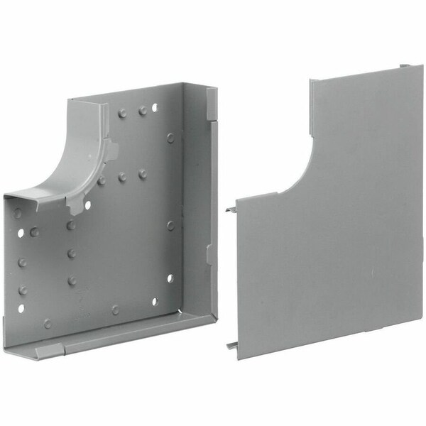 Hubbell Wiring Device-Kellems Flat Elbow, Gray, Steel, Elbows HBL4711GY - main