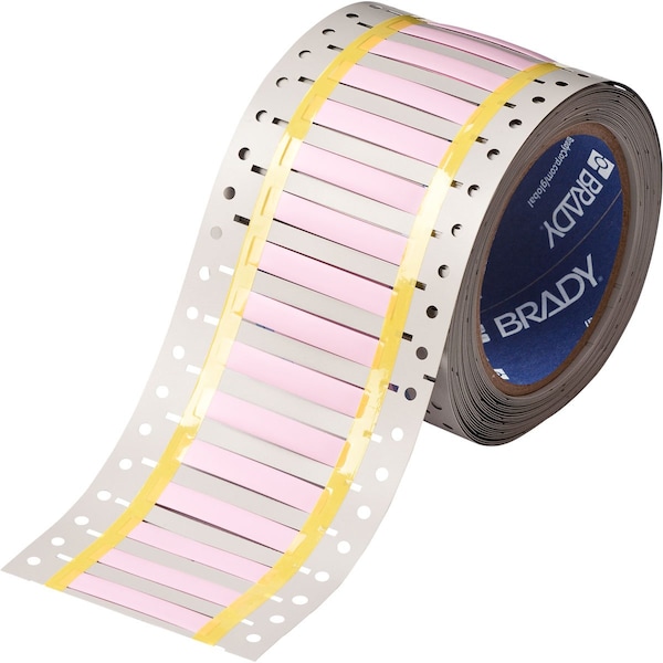 Brady High Temp Double Sided PermaSleeve PVDF Wire Marking Sleeves, 0.094 in. x 1 in. W, Pink, Roll of 1000 3HT-094-2-PK-S-2 - main