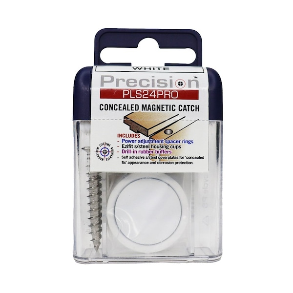 Precision Lock Door Catches White PLS24PRO-WHT - main