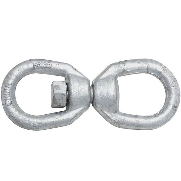 National Hardware 3252BC Series Chain Swivel, 3/8 in Trade, 2200 lb Working Load, Steel, Galvanized N241-109 - main